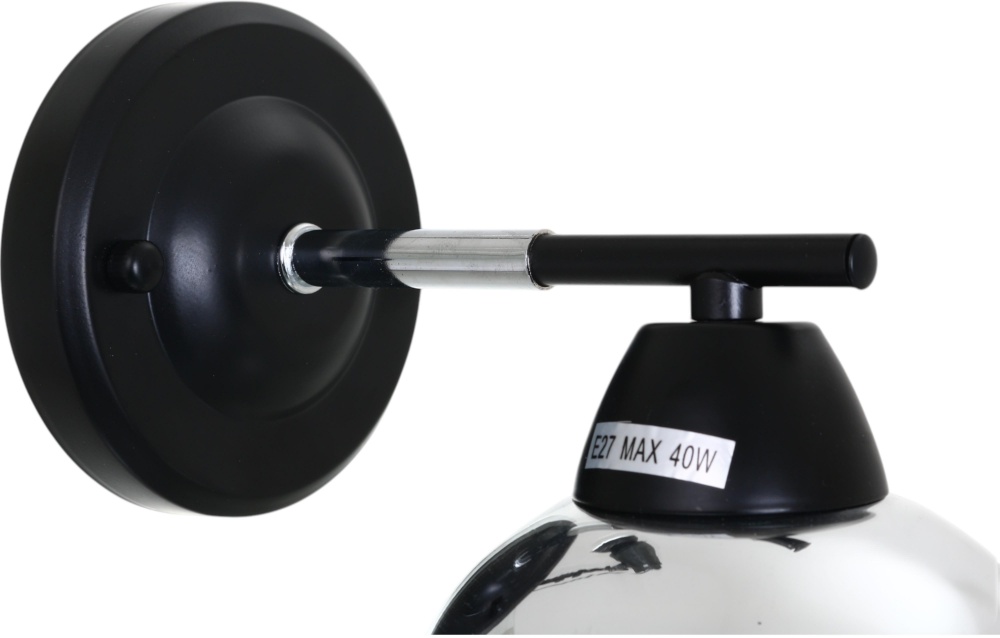 Бра Sensio Leman 1x40 Вт E27 хром/черный LS-07268/1S-E2740W