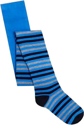 Колготки дитячі Duna 4393 р.122-128 сірий із блакитним/у смужку 