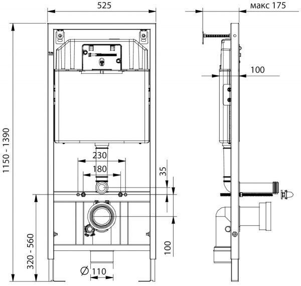 Инсталляция для унитаза Koller Pool Dune 1200SL KP-112-001