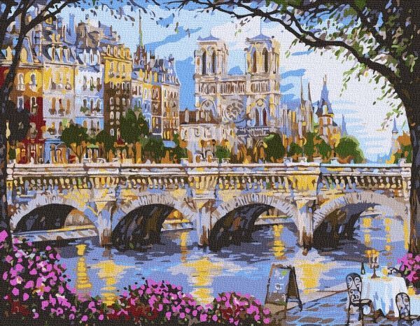 Картина за номерами Весна в місті bk_1170 BookOpt 