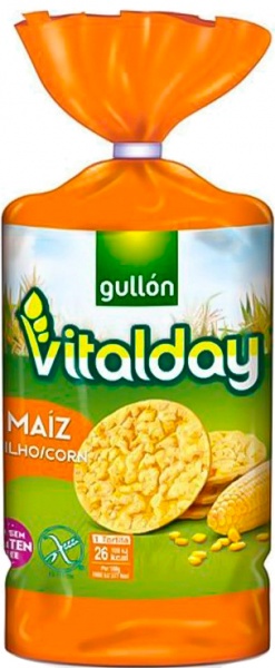Хлібці Gullon кукурудзяні Vitalday Maiz sin Gluten 130 г 8410376033144