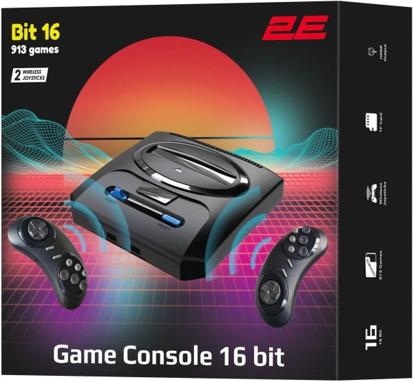 Игровая консоль 2E 16bit HDMI 913 игр black