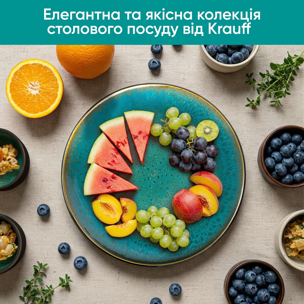 Тарелка десертная Krauff 20,8 см Emerald 21-318-002