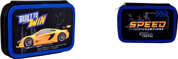 Пенал твердый двойной HP-01 Speed Champions Smart черный