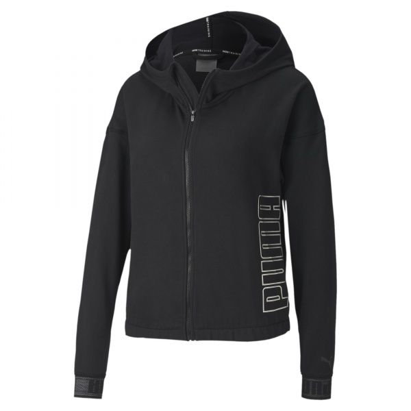 Джемпер Puma Logo PUMA FZ Hoodie 51894101 р. XS чорний