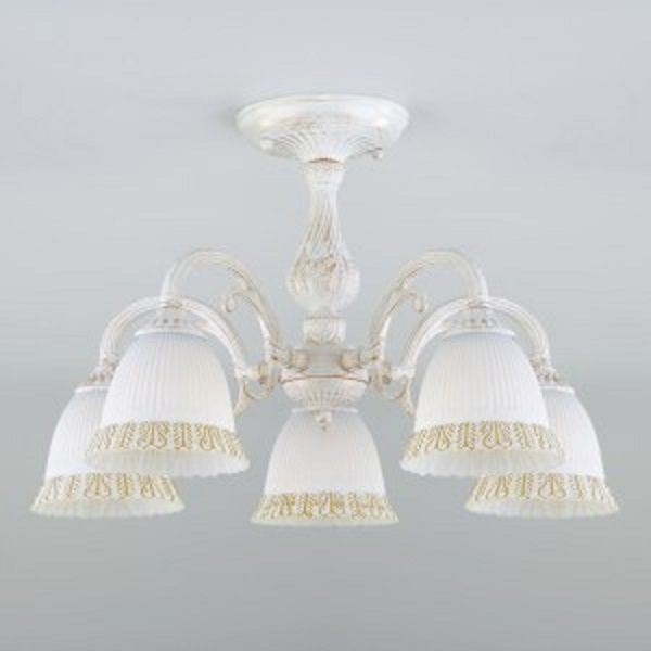 Люстра потолочная Strotskis Campina 5x60 Вт E27 белый/золото 60107/5 