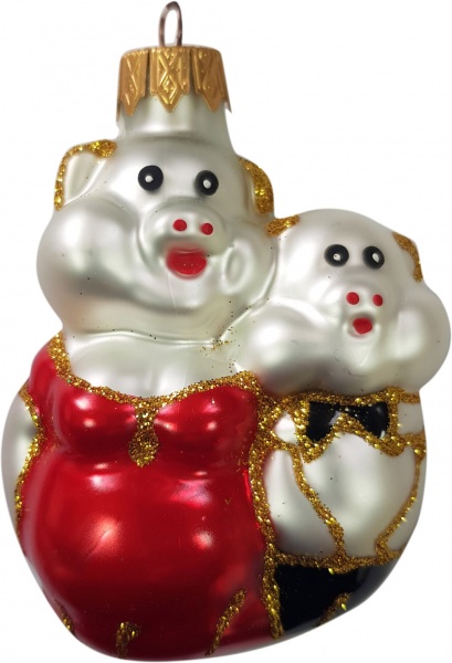 Елочная игрушка Юріта Петушок с косой 1142М 8,7 см 