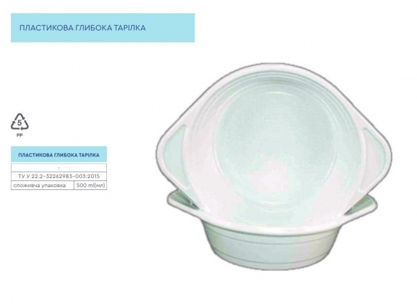 Тарелка пластиковая UP! (Underprice) 153х45,5 10 шт.