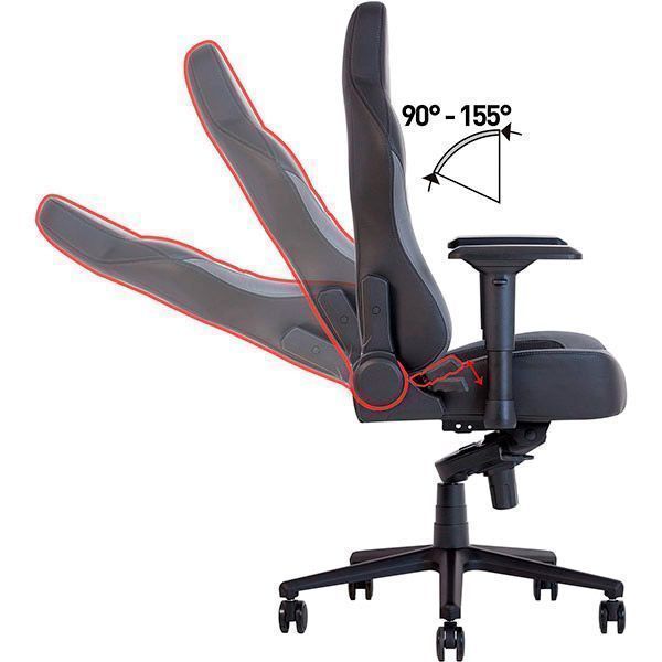 Кресло Hexter XL R4D MPD MB70 Eco/01 черно-серое