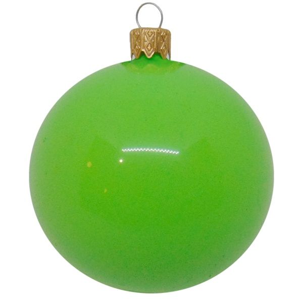 Шар новогодний d80 АХ16 0360 салатовый