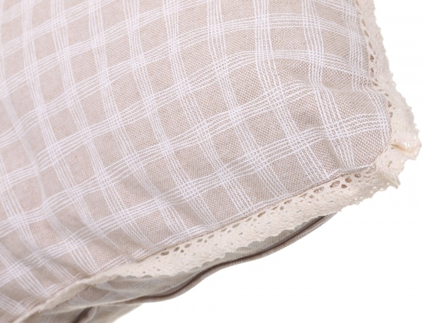 Подушка декоративна Шале Клітинка 45x45 см рожевий в клітинку La Nuit 