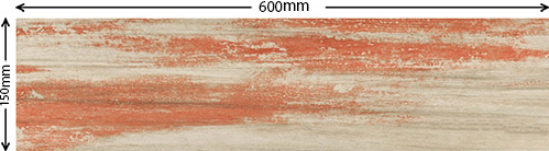 Плитка Zeus Ceramica Painted Wood red touch dry декор ZSXPW12DR 15x60 