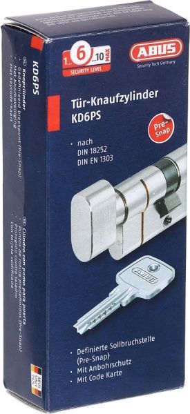 Цилиндр Abus KD6PS 30x35 ключ-вороток 75 мм матовая латунь