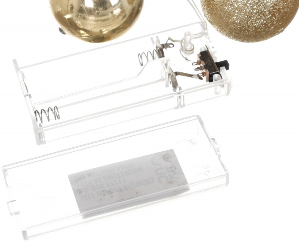 Електрогірлянда лінійна з кульками золотий світлодіодна (LED) 10 ламп 