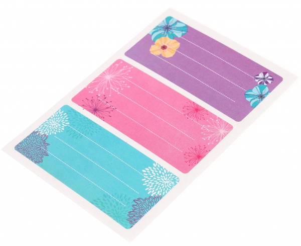 Етикетки Nota Bene на зошит Flower 3 шт. 