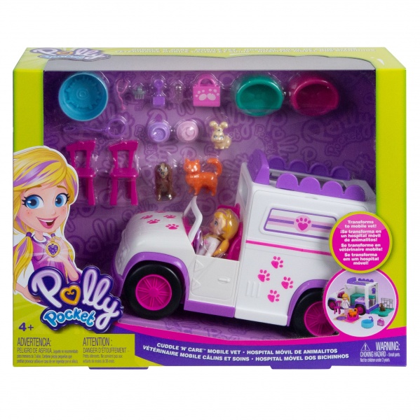 Ігровий набір Polly Pocket Мобільний салон для тварин