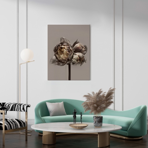 Картина на полотні Бежеві квіти 70x50 см WS Holst 14082216 