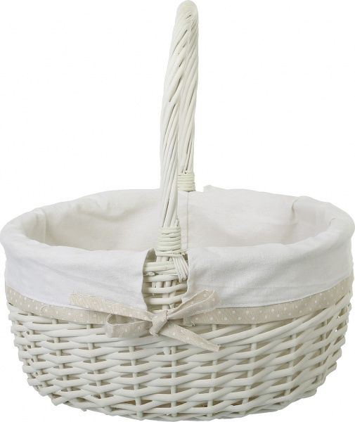 Корзинка плетеная с текстилем 37х31х19/41 см EBE18-9-1 