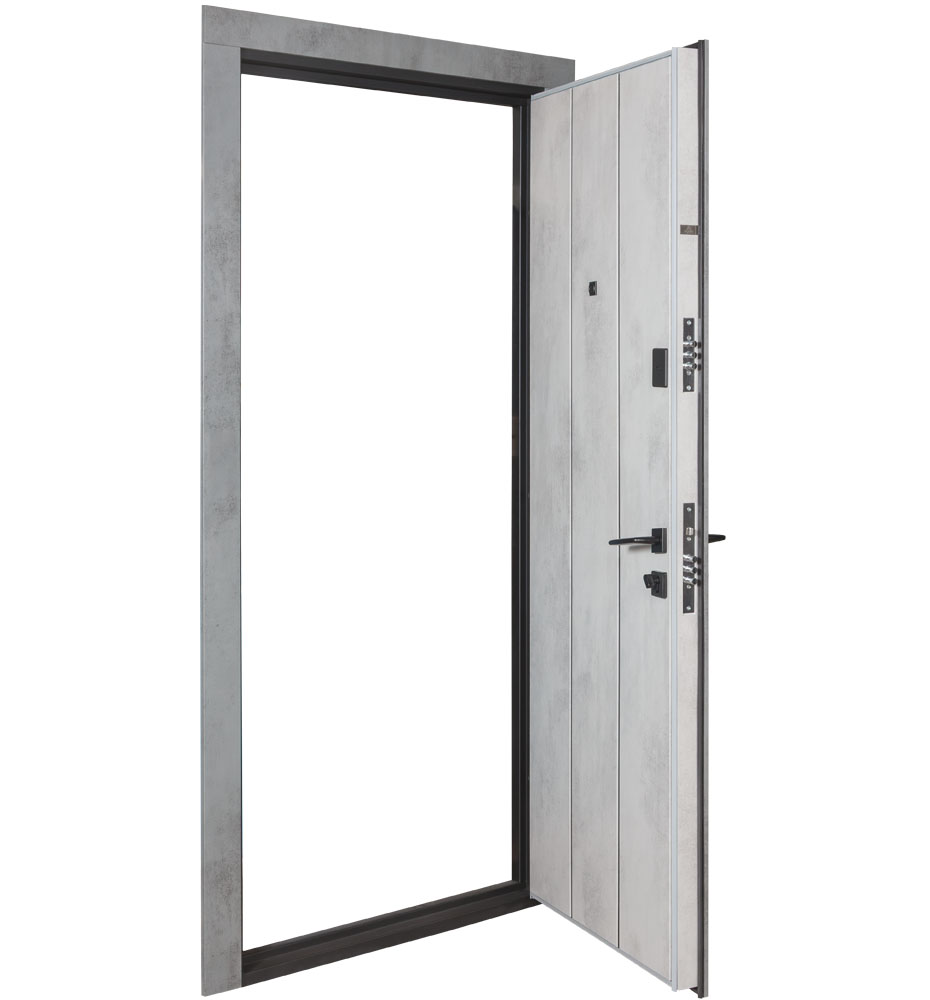 Дверь входная Булат В-434 (Квадро) модель 535 оксид темный / оксид 2040x840 мм правая