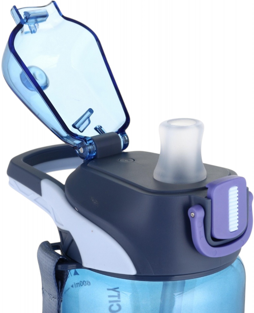 Пляшка для води SELIYA 750 мл з соломинкою колір в асортименті