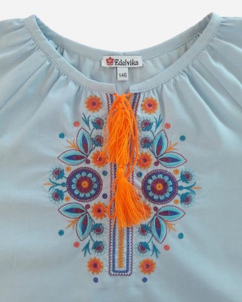 Вишиванка для дівчаток Едельвіка 236-20/00 р.152 Blue 