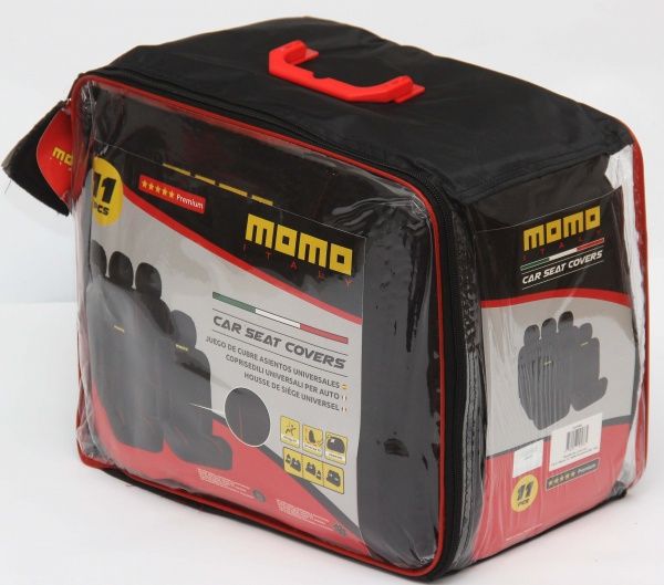 Комплект чехлов на сиденья Fodera Univ MOMO SC034BR черный с красным