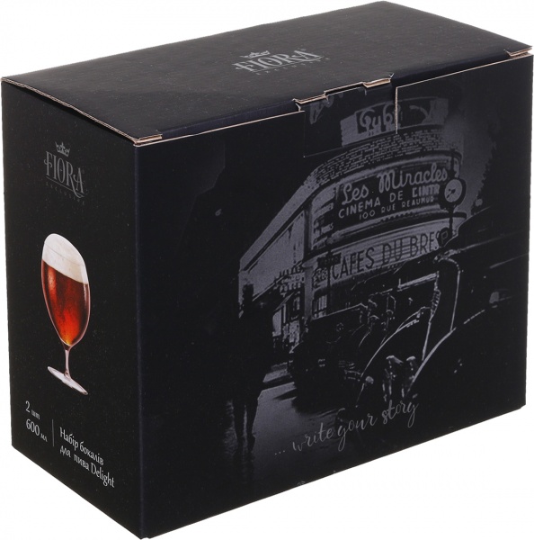 Набор бокалов для пива Delight 600 мл 2 шт. Fiora 