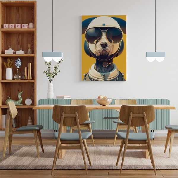 Картина на холсте Собака космонавт 70x50 см WS Holst 1180420233 
