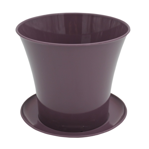 Горшок пластиковый Омела Акварель 1,3 л D 15 круглый темно-лиловый 