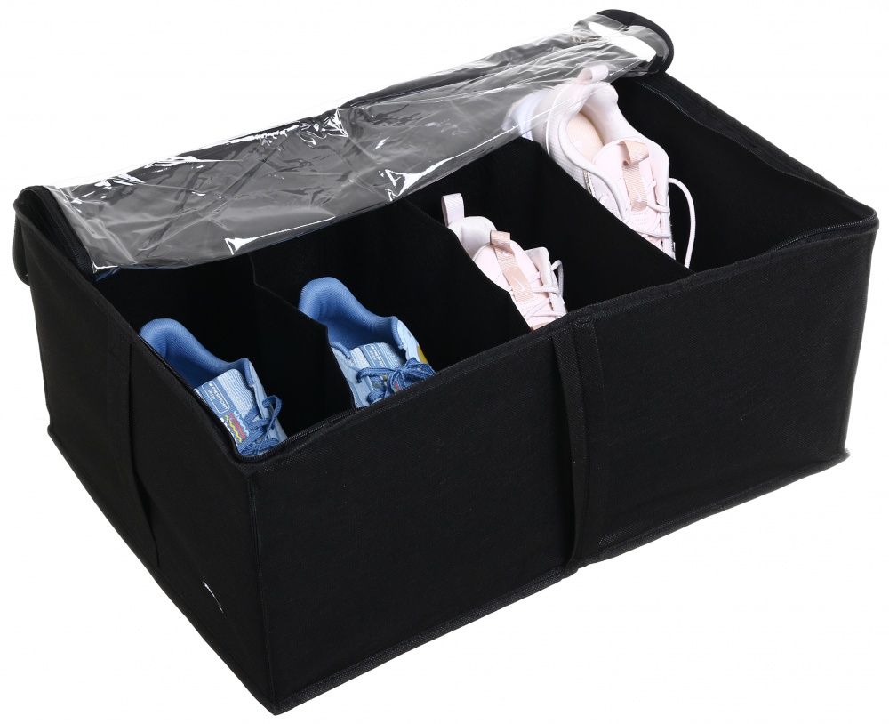Органайзер текстильний складаний Organize BL-O-4 на 4 пари (чорний) 200x340x480 мм