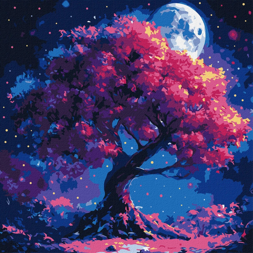 Картина по номерам Силуэт дерева ©art_selena_ua 40х40 см Ideyka