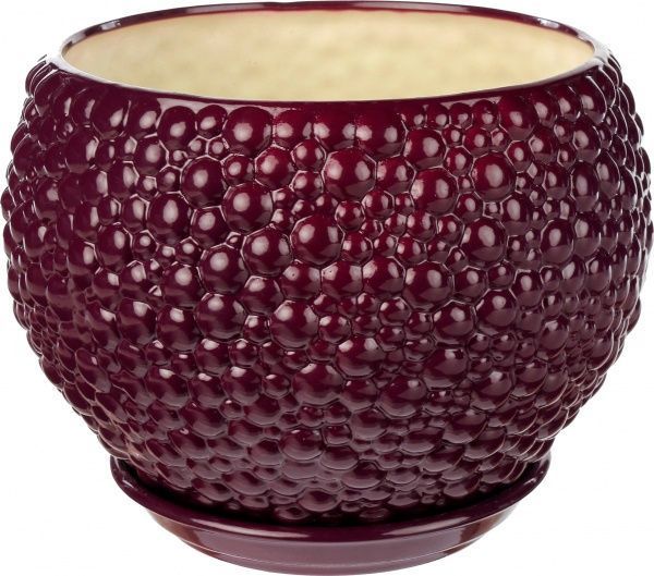Горшок Ориана-Запорожкерамика Шар bubble круглый 1,4л фиолетовый 