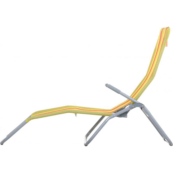Шезлонг складаний UP! (Underprice) HYL-011 yellow stripe 62x147 см 