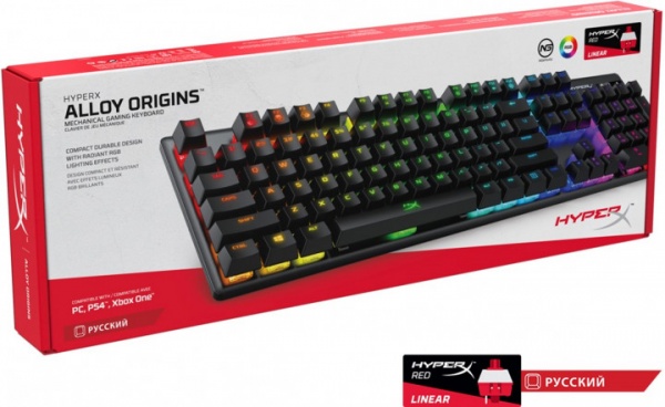 Клавіатура ігрова HyperX Alloy Origins (HX-KB6RDX-RU) black 