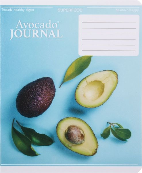 Тетрадь школьная Avocado Journal 24 листов в клетку Тетрада