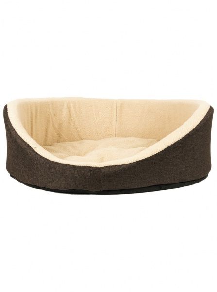 Лежак FX home овальний бежево-коричневий 50x40x17 см