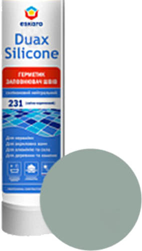 Герметик силіконовий Eskaro Duax Silicone №241 середньо-сірий 300 мл