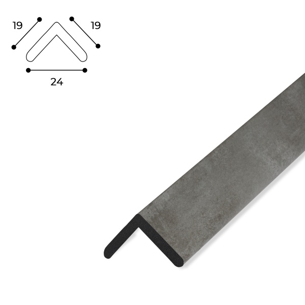 Куточок MARCO decor 1919-707-К сірий бетон 19х19х2900 мм