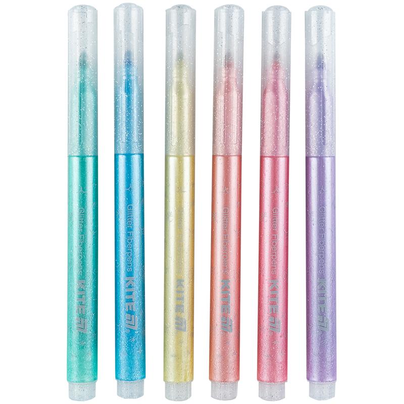 Набор фломастеров с блестками пастель Creative 6 шт. K-1148 KITE