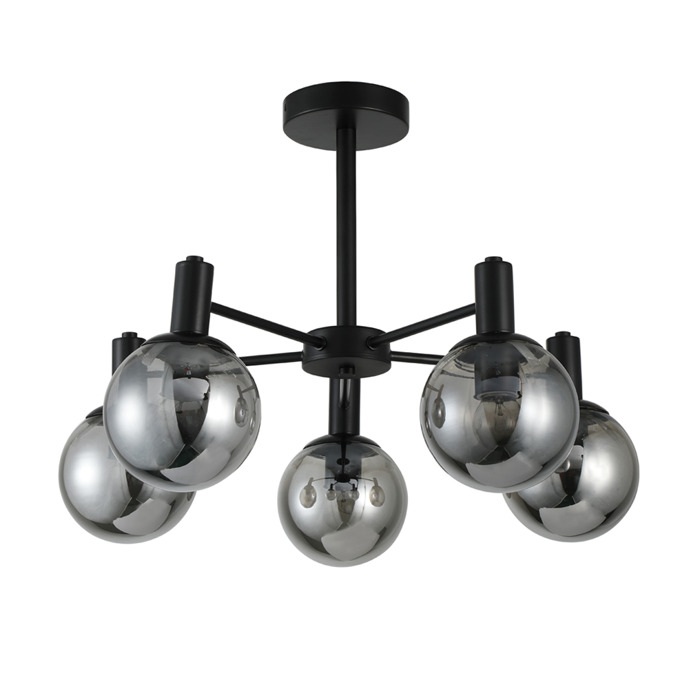 Люстра потолочная ARDERO Neapol 5x15 Вт E27 черный BL1550-1