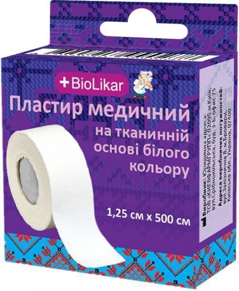 Пластир BioLikar медичний 1,25 х 500 см стерильні