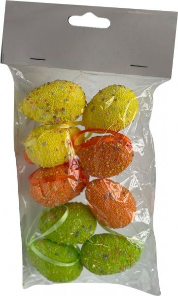 Набор декоративный 9 шт. яйца пасхальные декор