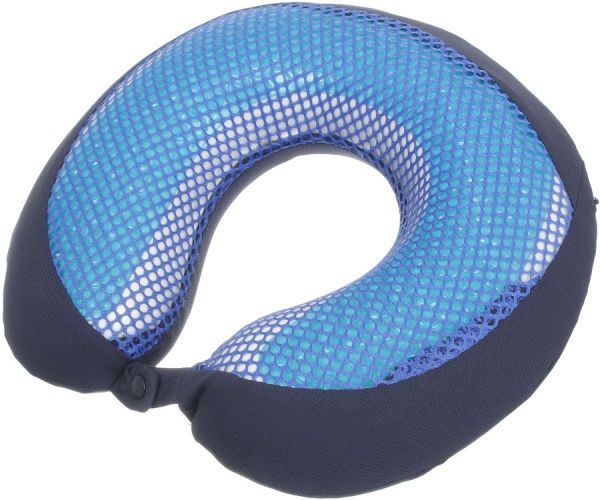 Подушка дорожная ортопедическая 30х30х9 см синяя Luna