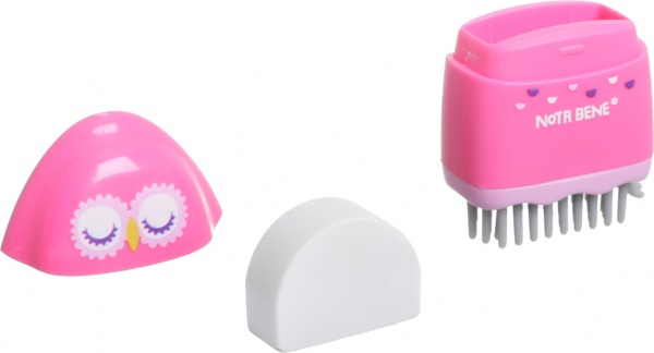 Чинка для олівця з контейнером та гумкою Совеня Nota Bene