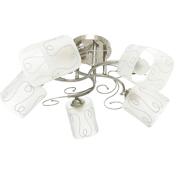 Люстра потолочная Accento lighting Galaxy 5xE27 сатиновый никель ALG-73029/5 