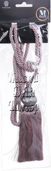 Подхват для штор 2018-52-K-122 розовый/серый Majestic