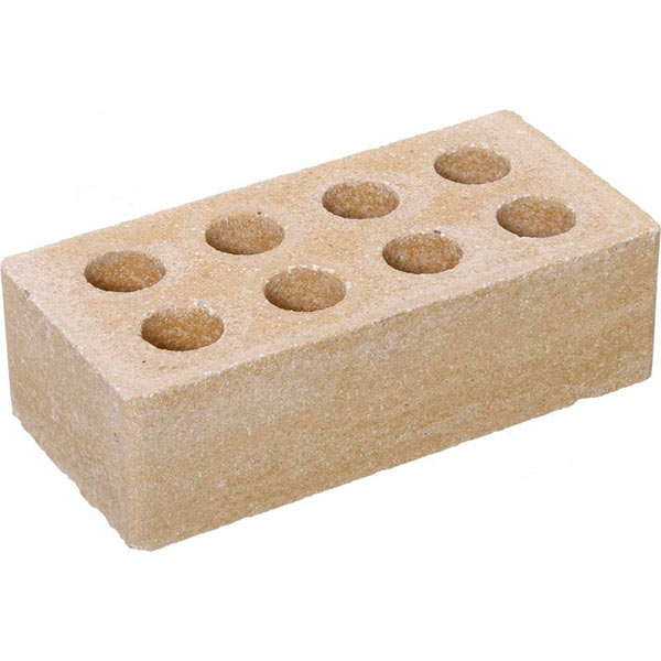 Кирпич гиперпрессованный Литос Магма пустотелый тычковой евро желтый