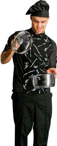 Костюм повара Lux-Form P0212 Вилка р. 48 черный