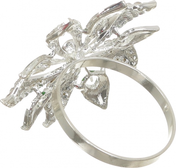 Кільце для серветок Diamond Green Flower YQU9166-2