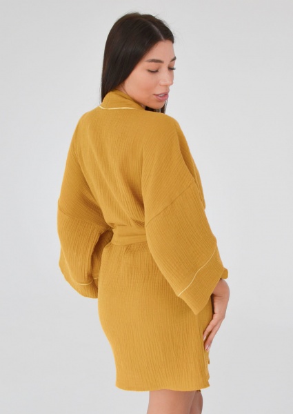 Халат женский Roksana Muslin 1164/11011 р. 42 желтый